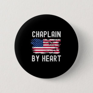 Chaplain Usa Flag Profession Retro Job Title Button