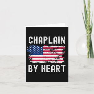 Chaplain Usa Flag Profession Retro Job Title Card