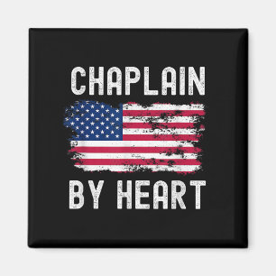 Chaplain Usa Flag Profession Retro Job Title  Magnet