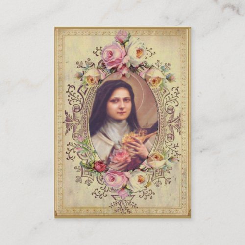 Chaplet of St Therese Holy Card Prayer