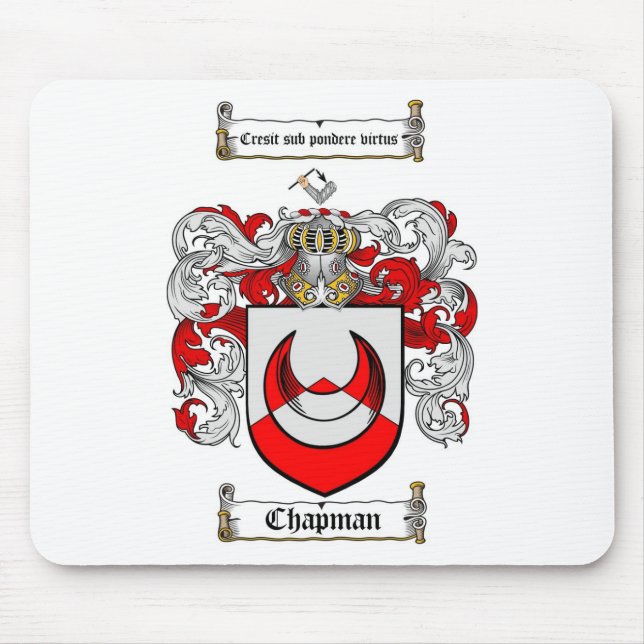 CHAPMAN FAMILY CREST -  CHAPMAN COAT OF ARMS MOUSE PAD (Front)