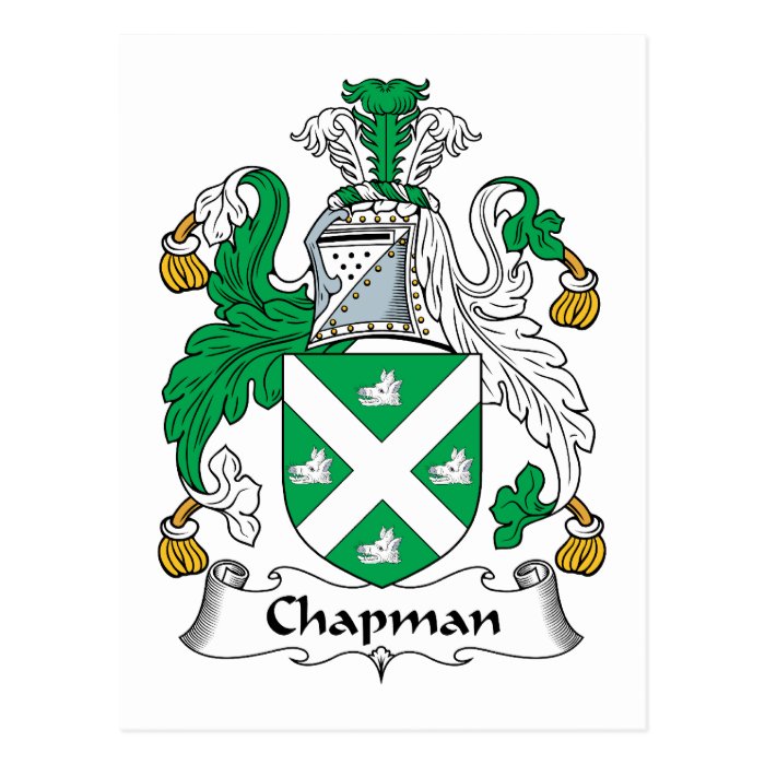 Chapman Family Crest Postcard