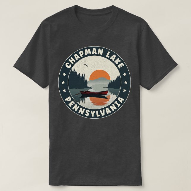 Chapman Lake Pennsylvania Sunset T-Shirt (Design Front)