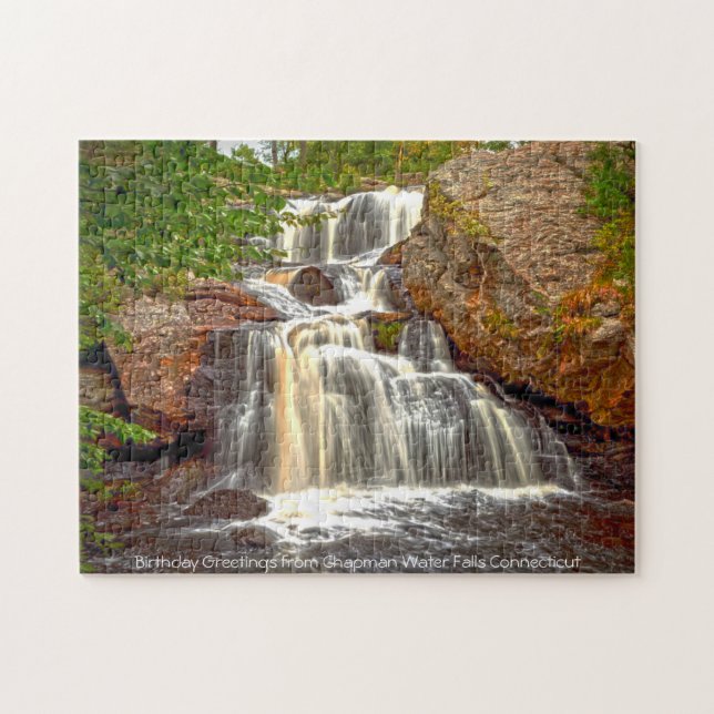Chapman Water Falls  Connecticut. Jigsaw Puzzle (Horizontal)