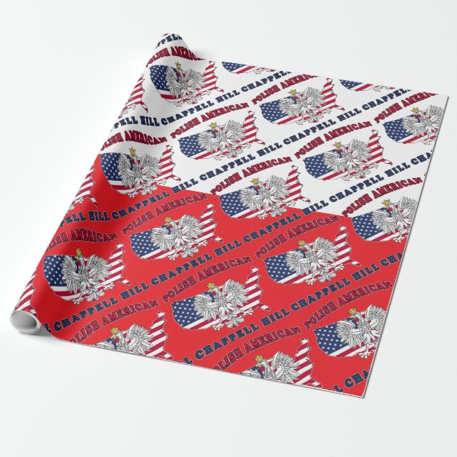 Chappell Hill Texas Polish American Wrapping Paper (Unrolled)