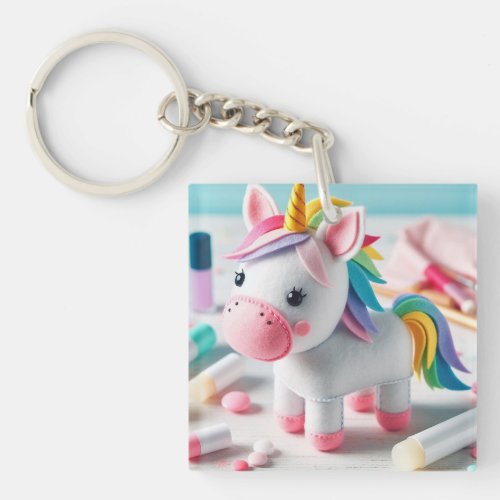 Chapstick Unicorn Holder Keychain