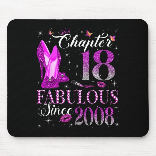 Chapter 18 Fabulous Since 2008 18th Birthday Gift  Mouse Pad (Front)