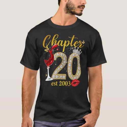 Chapter 20 EST 2003 20th Birthday Tee Gift For Wom