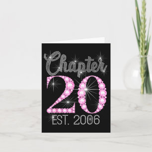 Chapter 20 Est 2006 Happy 20th Birthday Gift  Card