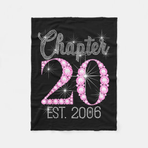 Chapter 20 Est 2006 Happy 20th Birthday Gift  Fleece Blanket
