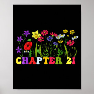 Chapter 21st Birthday Bookworm 21 Years Old For Bo Poster