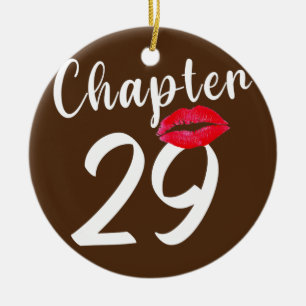 Chapter 29 lip happy birthday ceramic ornament
