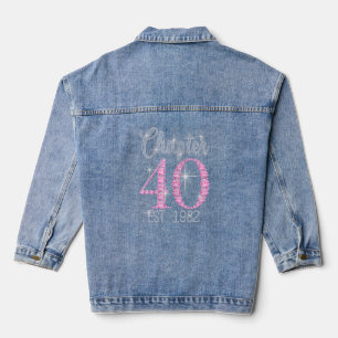 Chapter 40 Est 1982 40th Birthday Tee For Womens Denim Jacket