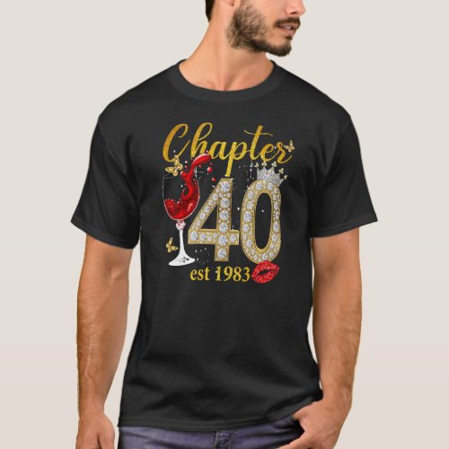 Chapter 40 EST 1983 40th Birthday Tee Gift For Wom