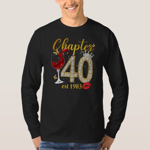 Chapter 40 EST 1983 40th Birthday Tee Gift For Wom