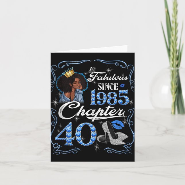 Chapter 40 Fabulous Since 1985 40th Diamond Birthd Card (Front)