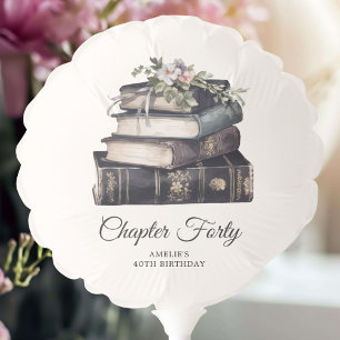 Chapter 40 Vintage Book 40th Birthday Balloon