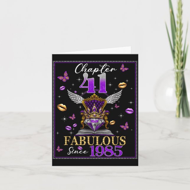 Chapter 41 Fabulous Since 1985 41st Birthday Women Card (Front)
