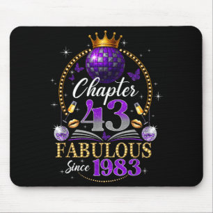 Chapter 43 Since 1983 Purple Disco Ball 43rd Birth Mouse Pad