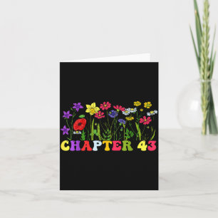 Chapter 43rd Birthday Bookworm 43 Years Old For Bo Card