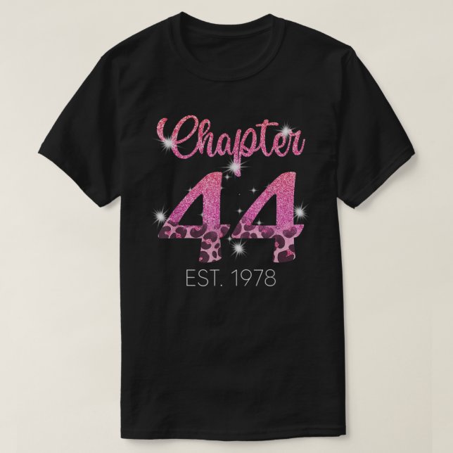 Chapter 44 EST 1978 44th Birthday Tee Gift For Wom (Design Front)