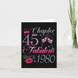 Chapter 45 Fabulous Since 1980 45th Birthday Gift Card