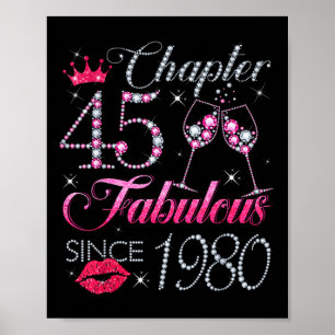 Chapter 45 Fabulous Since 1980 45th Birthday Gift Poster