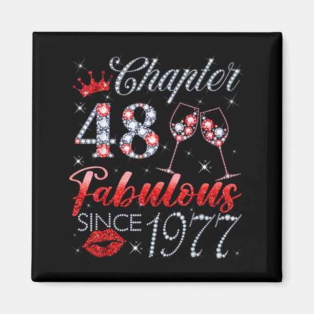 Chapter 48 Fabulous Since 1977 48 Years Old Lady W Magnet (Front)