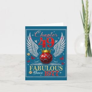 Chapter 49 Fabulous Est. 1977 Disco Ball 49th Birt Card