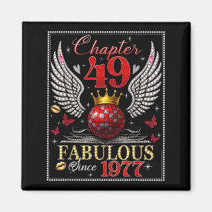 Chapter 49 Fabulous Est. 1977 Disco Ball 49th Birt Magnet