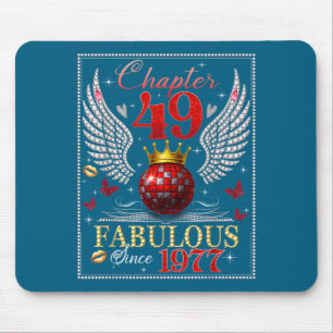 Chapter 49 Fabulous Est. 1977 Disco Ball 49th Birt Mouse Pad