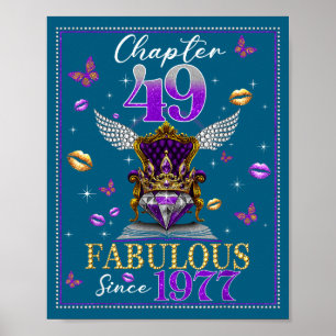 Chapter 49 Fabulous Since 1977 49th Birthday Women Poster