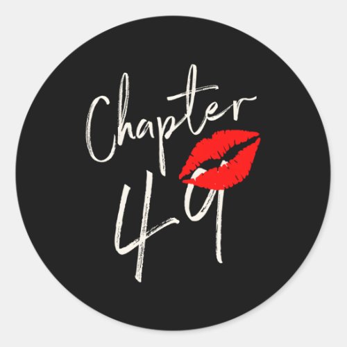 Chapter 49 Years 49Th Happy Lips Classic Round Sticker