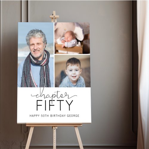 Chapter 50 Custom Photo Collage 50th Birthday Foam Board