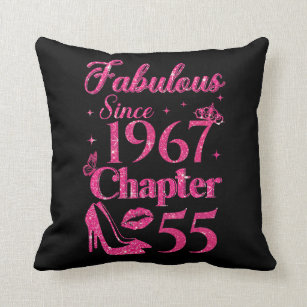 Chapter 55 Fabulous Since 1967 55th Birthday  Throw Pillow