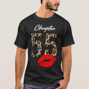Chapter 55 years 1966 55th birthday lips leopard T-Shirt