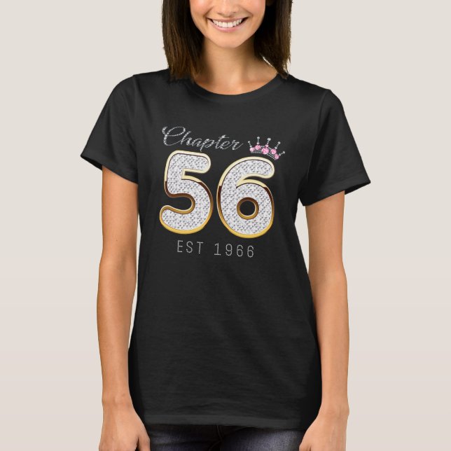 Chapter 56 Est 1966 56th Birthday Tee  For Womens (Front)