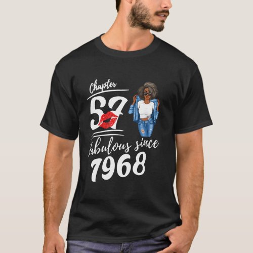 Chapter 57 Fabulous Since 1968 57th Birthday Afro  T-Shirt