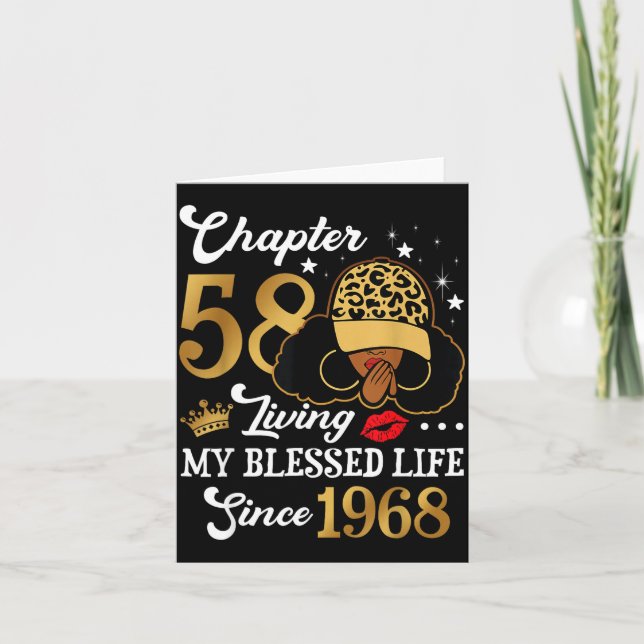 Chapter 58 Living My Blessed Life Since 1968 Afro  Card (Front)