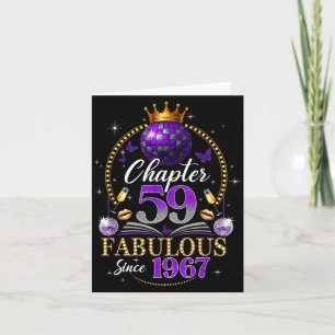 Chapter 59 Since 1967 Purple Disco Ball 59th Birth Card