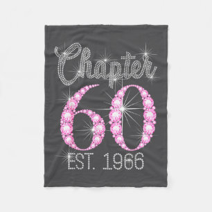 Chapter 60 Est 1966 Happy 60th Birthday Gift  Fleece Blanket