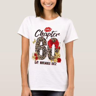 Chapter 60 Red & Gold Leopard 60th Birthday T-Shirt
