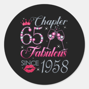 Chapter 65 Fabulous Since 1958 65Th For Classic Round Sticker