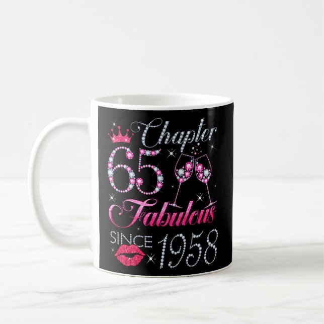 Chapter 65 Fabulous Since 1958 65Th For Coffee Mug (Left)