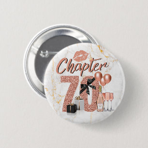 Chapter 70 Rose Gold 70th Birthday Party Button