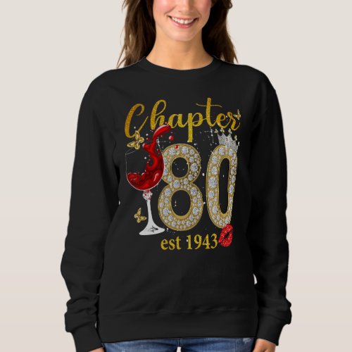 Chapter 80 EST 1943 80th Birthday Tee Gift For Wom