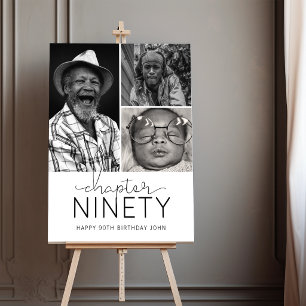 Chapter 90 Custom Photo Collage 90th Birthday Foam Board