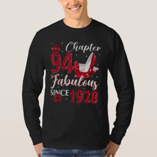 Chapter 94 Fabulous Since 1928 94th Birthday   For T_Shirt