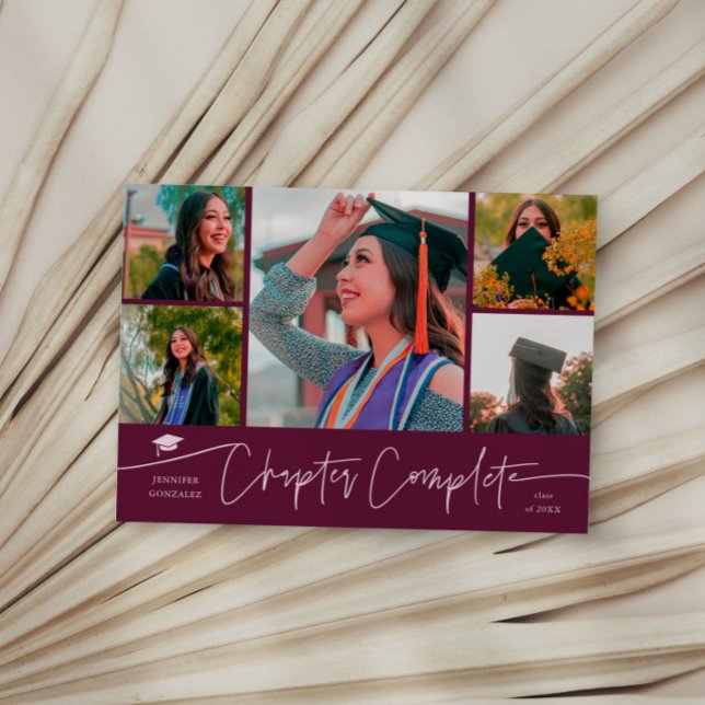 Chapter Complete Cranberry Grad Multi Photo Announcement (Creator Uploaded)