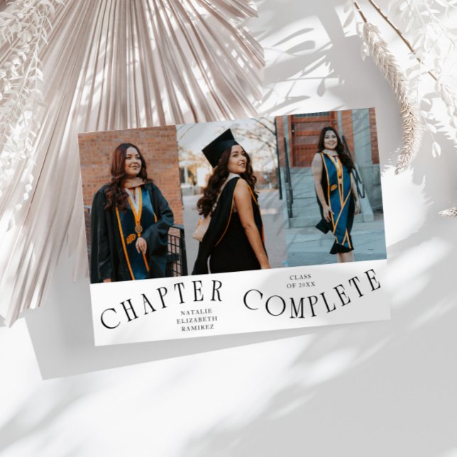 Chapter Complete Typography Grad Photo Announcement (Creator Uploaded)